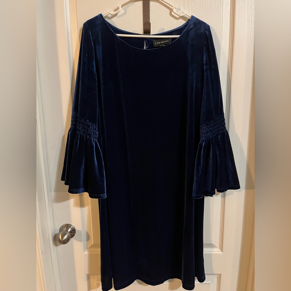 Navy blue velvet dress 18/20